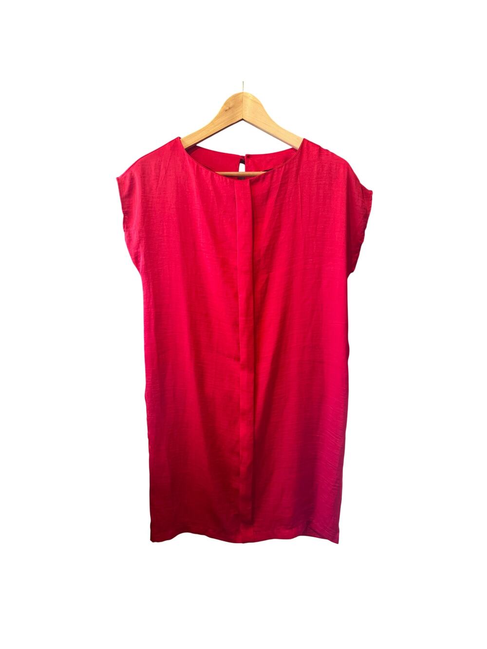NWT Mango | Red Cap Sleeve Knee Length Shift Dress  | Size XXS